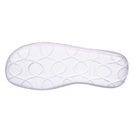 Białe klapki damskie zakryty palec skóra SYRENA SST 22655