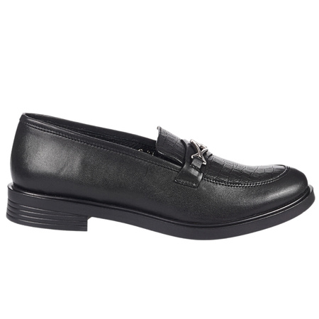 Mokasyny damskie Syrena SE 02883 w kolorze czarnym