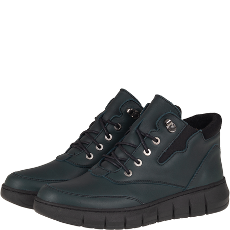 Botki damskie skórzane Syrena SH 561 zielone | Polska marka