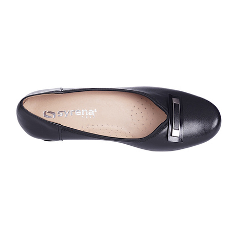 Czółenka damskie na słupku czarne marki Syrena SE P-222