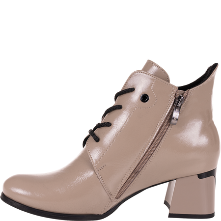 Czółenka skórzane Syrena SPU 1285 czarne lakierowane