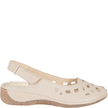 Skórzane sandały damskie ażurowe Syrena SH 4027 ecru