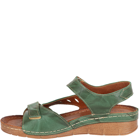 Sandały damskie skórzane marki Syrena SST 907 zielone