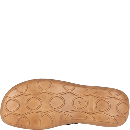 Klapki damskie skórzane zakryte Syrena SST 665 granatowe