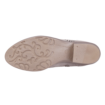 Botki kowbojki zamszowe skóra naturalna Syrena SOP 612 cappucinno