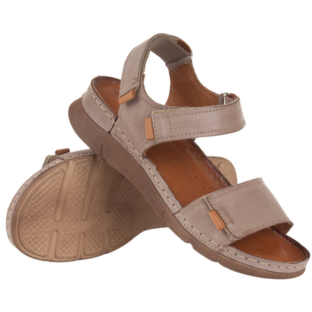 Sandały skórzane damskie marki Syrena SST 990 cappuccino