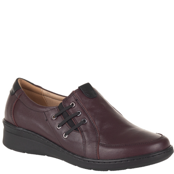 Półbuty damskie bordowe Syrena SE P-264 - skóra naturalna