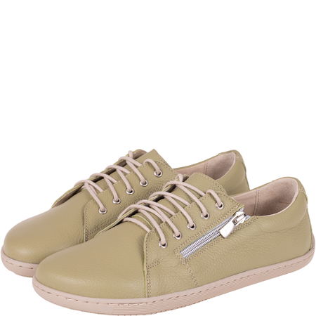 Wygodne półbuty BareFoot Syrena SH 436 - skóra, zielone