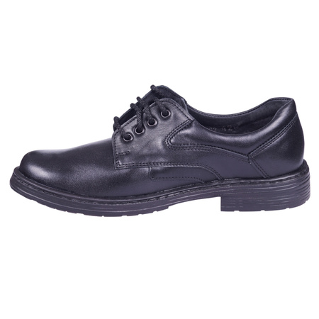 Klasyczne i komfortowe półbuty męskie skórzane Syrena SWB WZ 07 czarne