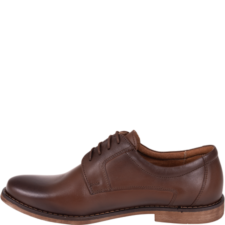 Skórzane półbuty męskie marki Syrena SI 424-841 brązowe