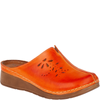 Klapki damskie skóra naturalna Syrena SST 922/M pomarańczowe
