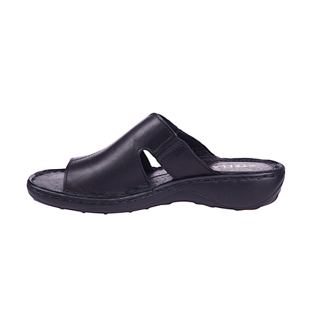 Klapki damskie skórzane Stella 663 czarne