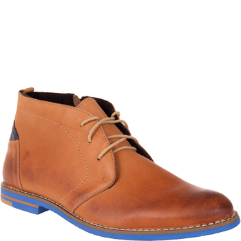 Trzewiki męskie rude Syrena SST 176 - skóra naturalna