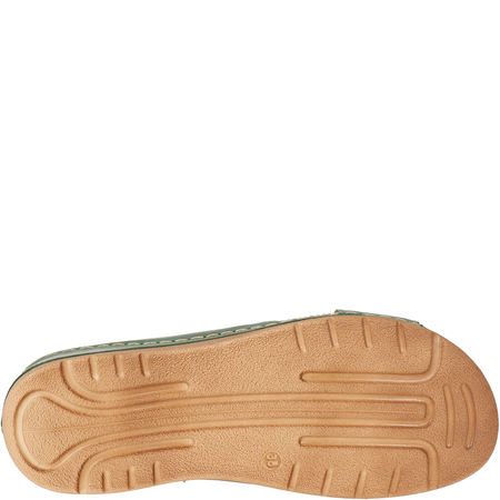 Klapki damskie skórzane Syrena SST 869 zielone