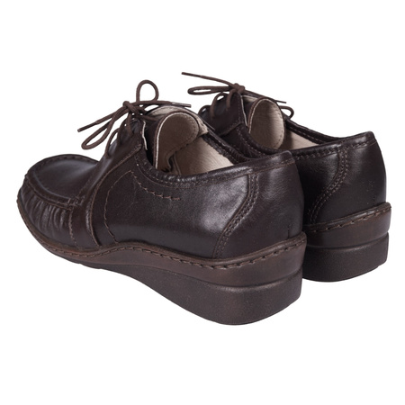 Półbuty damskie wiązane marki Syrena SST 221553 brązowe