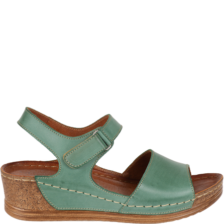 Sandały damskie na koturnie marki Syrena SST 969 zielone