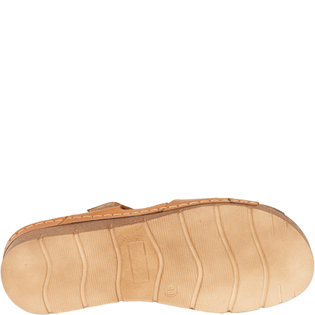 Sandały damskie skórzane marki SYRENA SST 908 rude