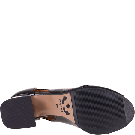 Czółenka damskie skórzane Syrena SGO 2036 czarny lakier