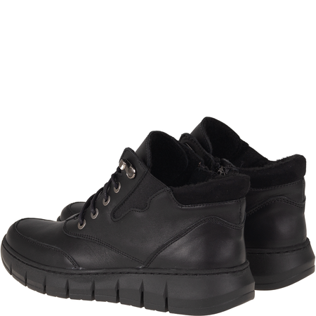 Botki damskie skórzane Syrena SH 561 czarne | Polska marka