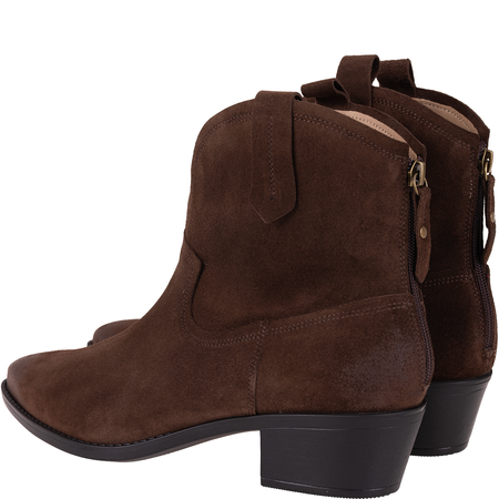 Kowbojki damskie skórzane marki Syrena STA 4281 brązowe