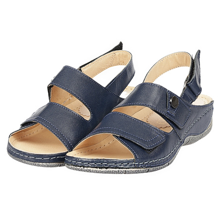 Sandały damskie skórzane SYRENA SWB 538+ granatowe