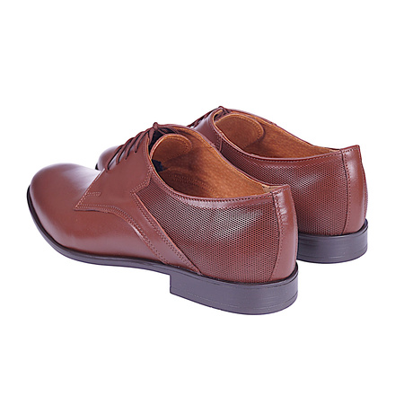 Półbuty wizytowe męskie skórzane w kolorze brązowym Syrena SE 0935