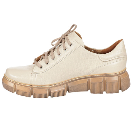 Damskie półbuty skórzane Syrena SWB 030 beżowe