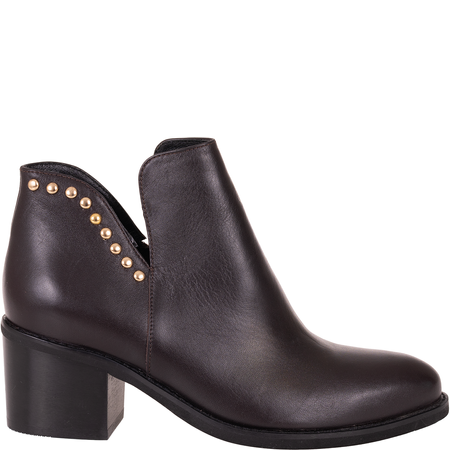 Skórzane botki damskie Syrena SLA 1140/297 czekolada