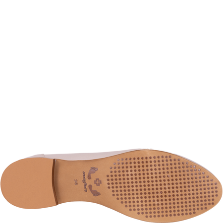 Beżowe skórzane baleriny Syrena SGO 2031 klasyczne