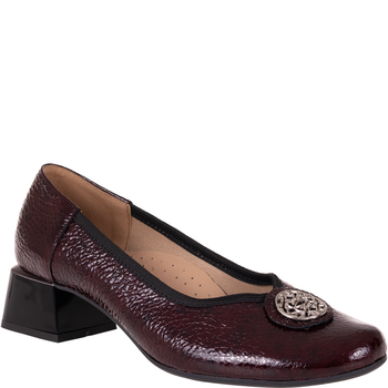 Czółenka damskie skórzane Syrena SE P-312 bordowe