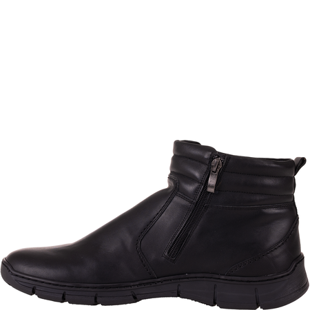 Trzewiki męskie Syrena SI 015A-459 czarne - skóra naturalna, ocieplane, na zamek