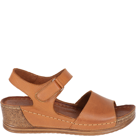 Sandały damskie na koturnie marki Syrena SST 969 rude