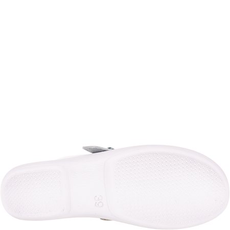 Białe klapki damskie Inblu AE00001 sanitarne - skórzana wkładka