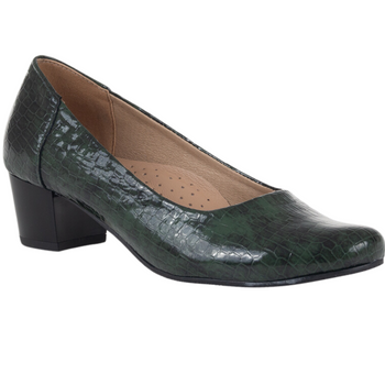 Czółenka damskie Syrena SE 7129 zielone - skóra naturalna