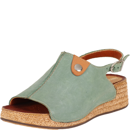 Skórzane sandały damskie marki Syrena SST 987 zielone