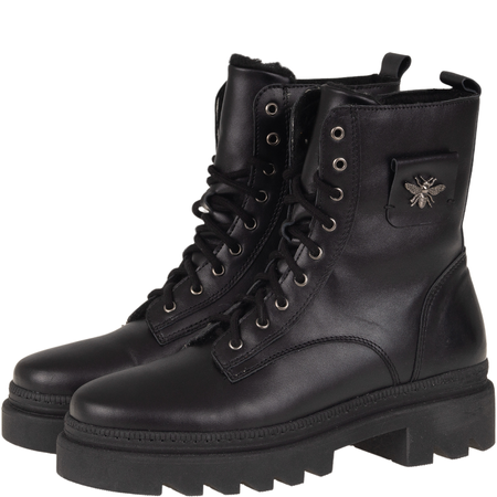 Botki damskie skórzane marki Syrena SR 1186 czarne