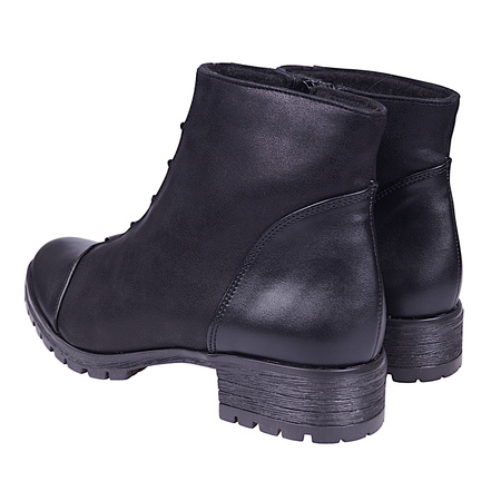 Polskie botki na obcasie ocieplane z linii Eco model EDA 306TR czarne