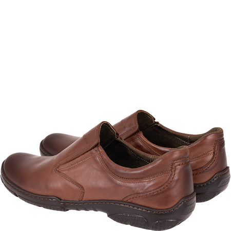 Skórzane półbuty męskie marki Syrena SI 422A-863 brąz