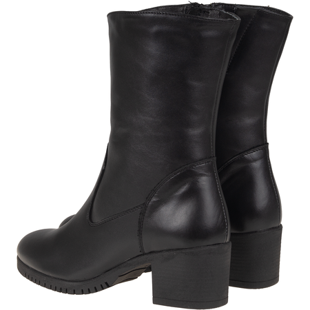 Czarne botki na słupku Syrena SST 4107 - 6 cm obcas