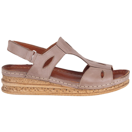 Sandały skórzane damskie Syrena SST 962 cappuccino