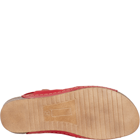 Sandały damskie na koturnie marki Syrena SST 969 czerwone