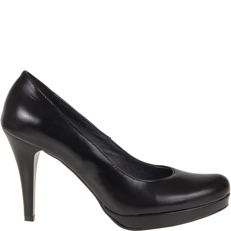 Czółenka na obcasie czarne skórzane Syrena SWB 154