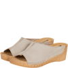 Inblu NG000002 beżowe klapki na koturnie 6 cm