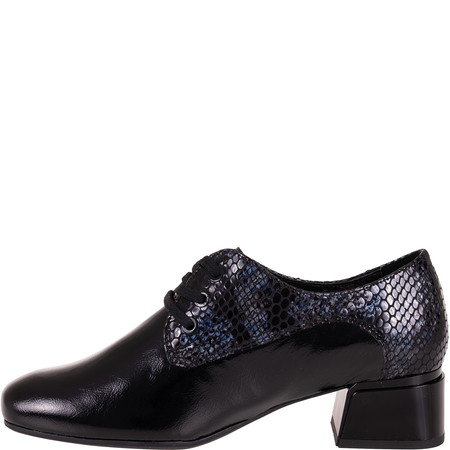 Półbuty skórzane damskie Syrena SPU 1525 czarne naplak