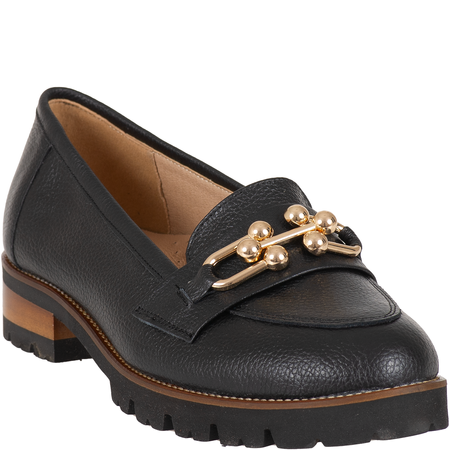 Mokasyny damskie Syrena SE P-299 czarne skóra licowa