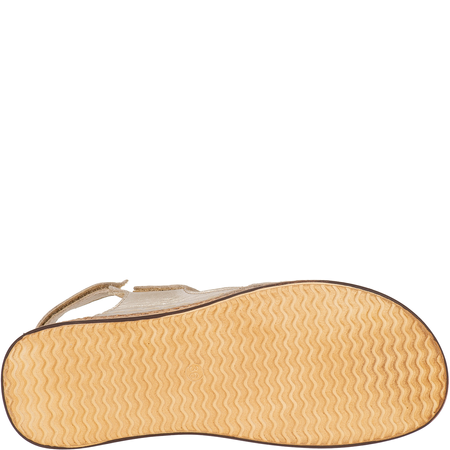 Sandały Syrena SST 995 beżowo-złote - skórzane, na rzep