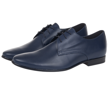 Syrena Półbuty męskie XXL - WZ-03 granatowe skórzane