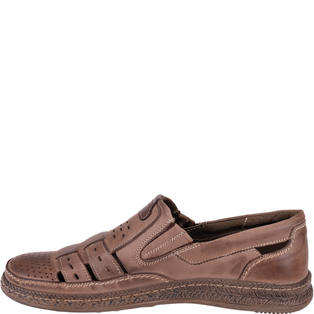 Brązowe półbuty męskie Syrena SI 414-6-P skóra naturalna
