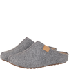 Kapcie damskie Syrena SH 104 szare z wkładką skórzaną