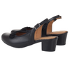 Skórzane sandały na koturnie Syrena SWB 556 czarne